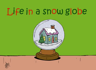 ecard snow globe